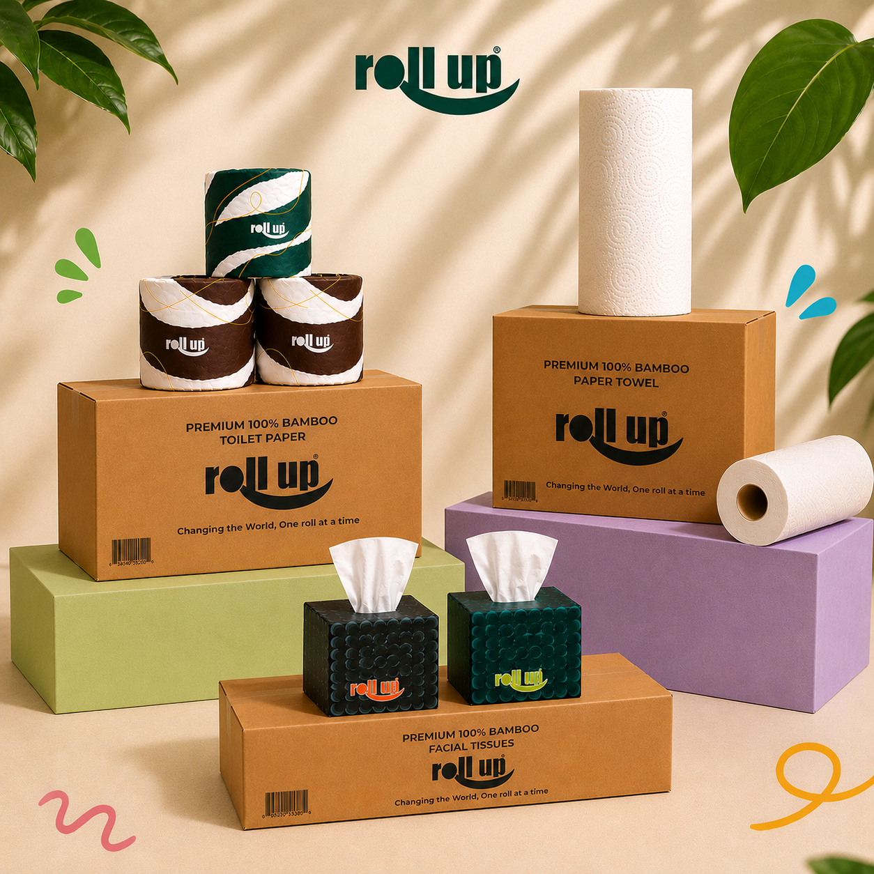 Roll Up Bamboo Toilet Paper Canada 24 Rolls Colourful Edition Stylish Toilet Rolls 100% Bamboo Organic Bamboo Lint Free Toilet Paper Extra Long Rolls 3 Ply 350 Sheets Sustainable Toilet Paper Biodegradable Toilet Paper Bamboo Bath Tissue Rollup Paper Rollup Subscription Plastic Free Toilet Paper